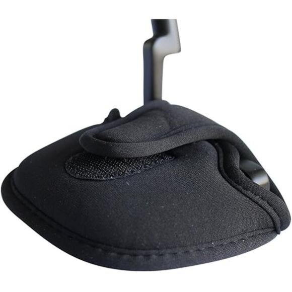 Black Golf Putter Headcover Standard Size Neoprene Club Head Cover Perfect - Picture 8 of 8
